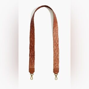 Madewell - The Leather Crossbody Bag Strap: Woven Edition (English Saddle)